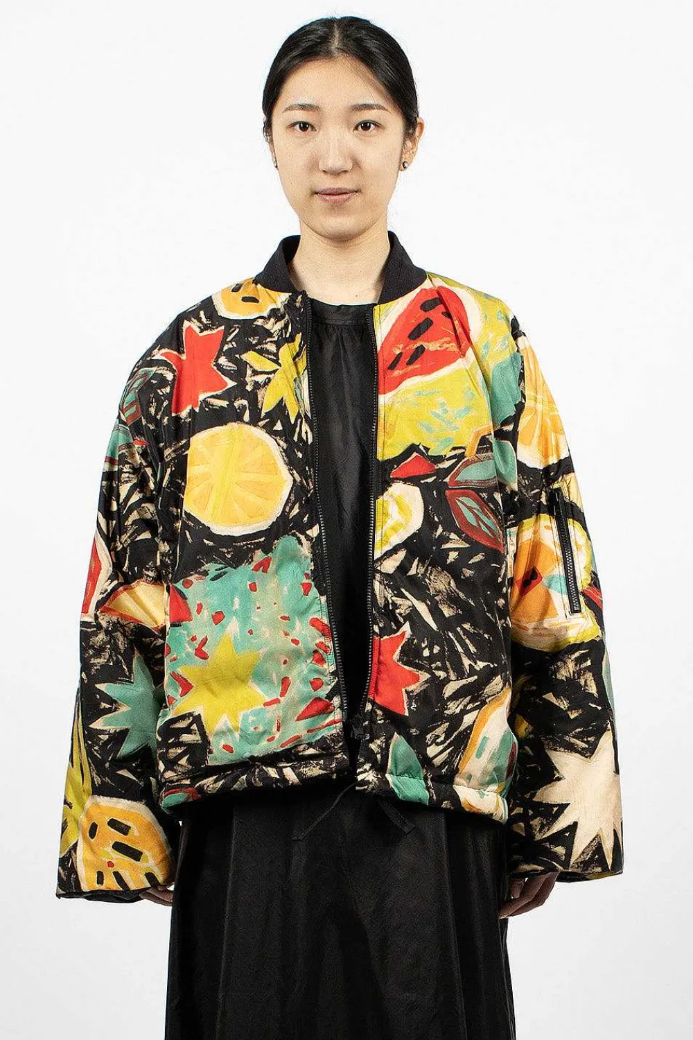 Sofie D'Hoore Okay Bomber Fruit Print| Outerwear