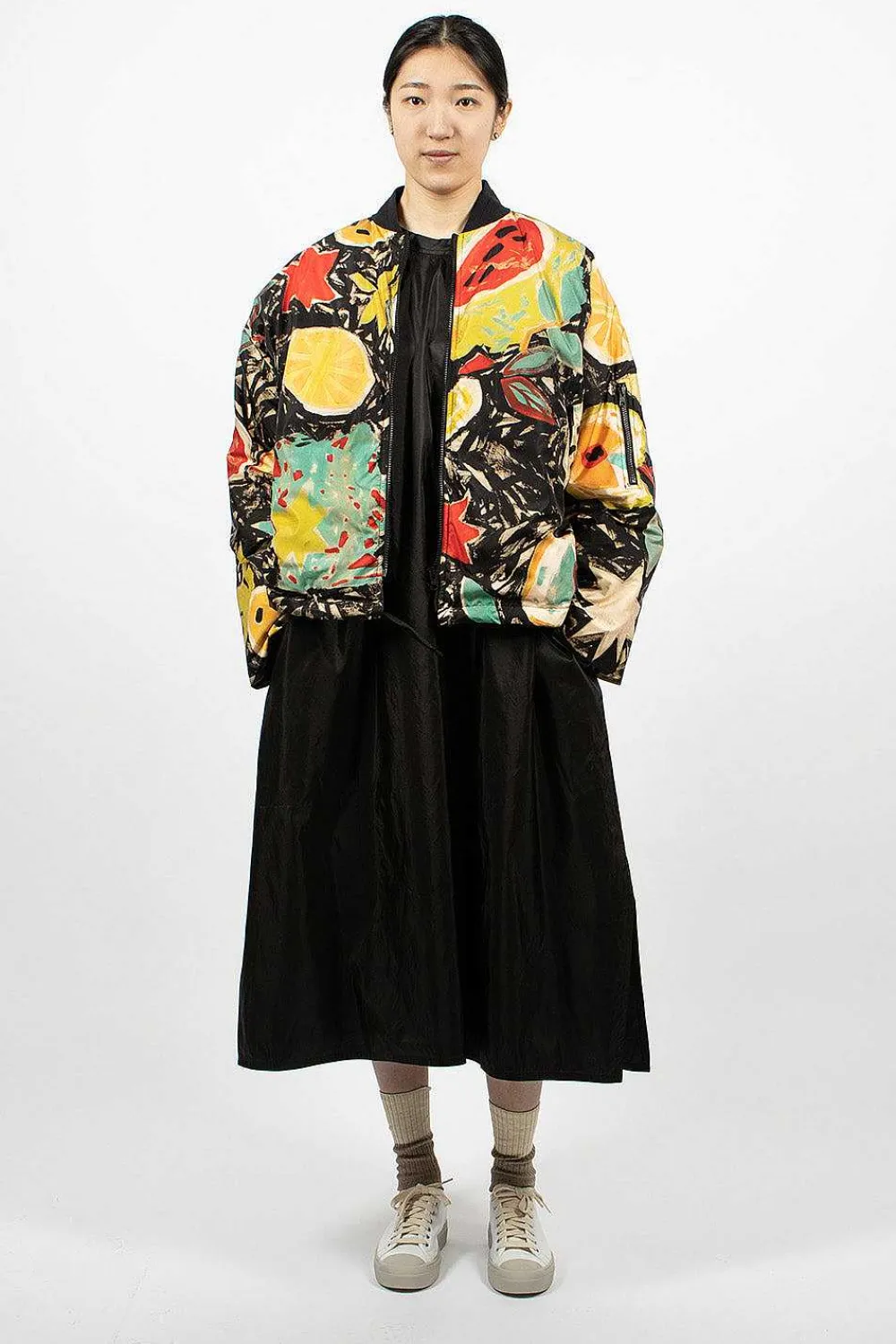 Sofie D'Hoore Okay Bomber Fruit Print| Outerwear