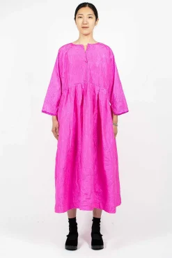 Daniela Gregis Operaio Washed Silk Dress Fuchsia| Dresses
