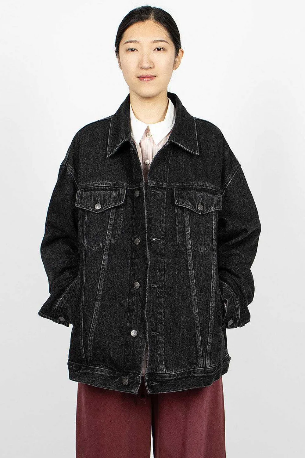 Acne Studios Oversized Denim Jacket Black| Outerwear