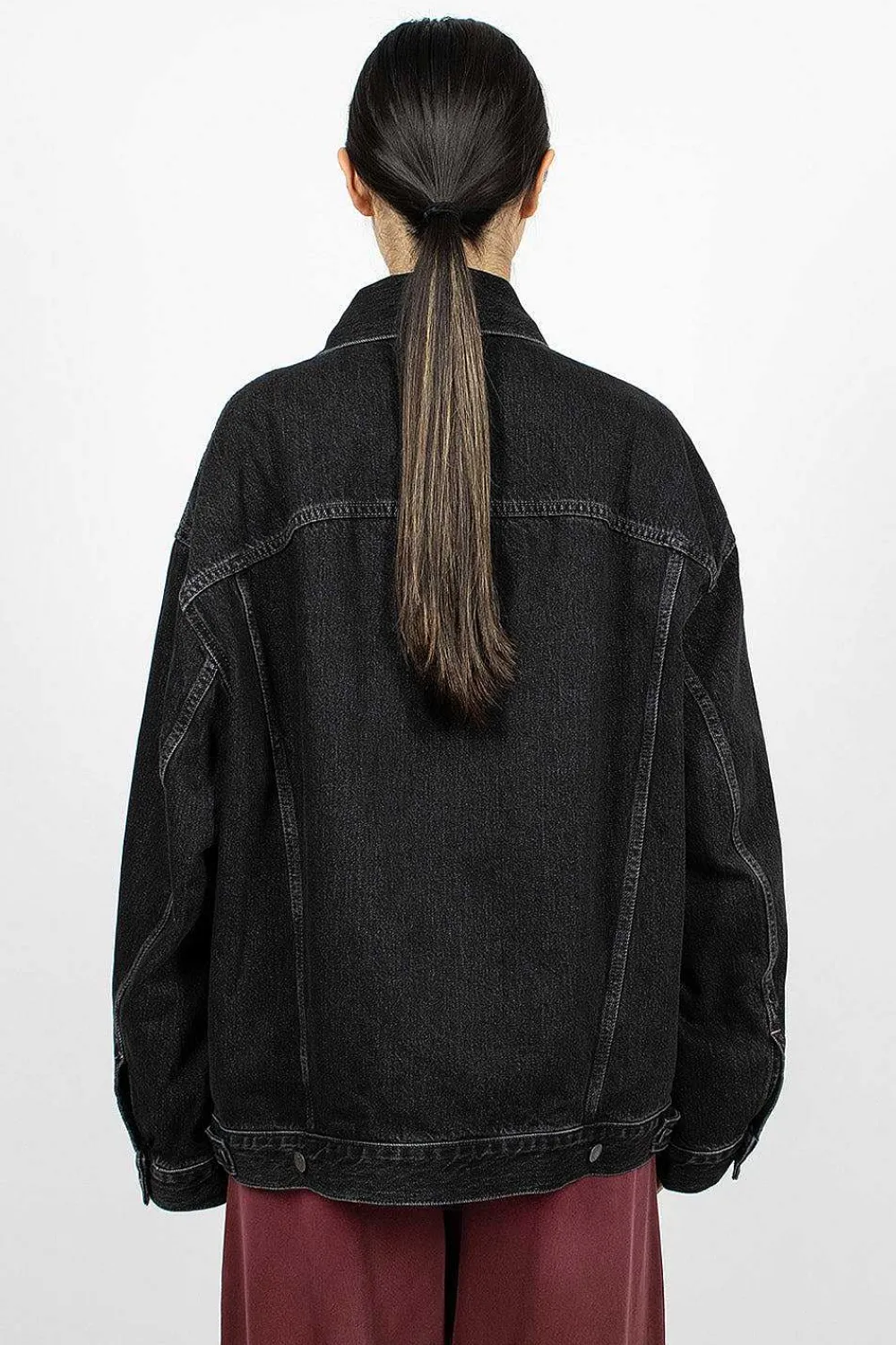 Acne Studios Oversized Denim Jacket Black| Outerwear