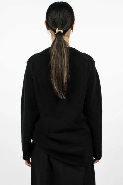 Comme Des Garçons Comme Des Garçons Oversized Flower Crochet Knit Black| Knitwear