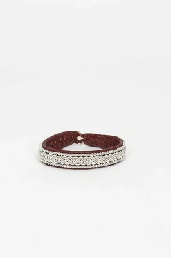 Maria Rudman Ox Brown Hide B Bracelet| Bracelets