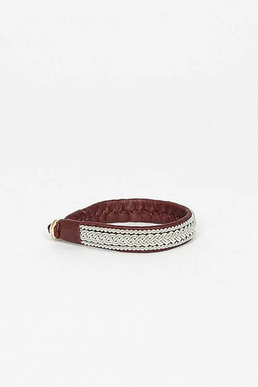 Maria Rudman Ox Brown Hide B Bracelet| Bracelets