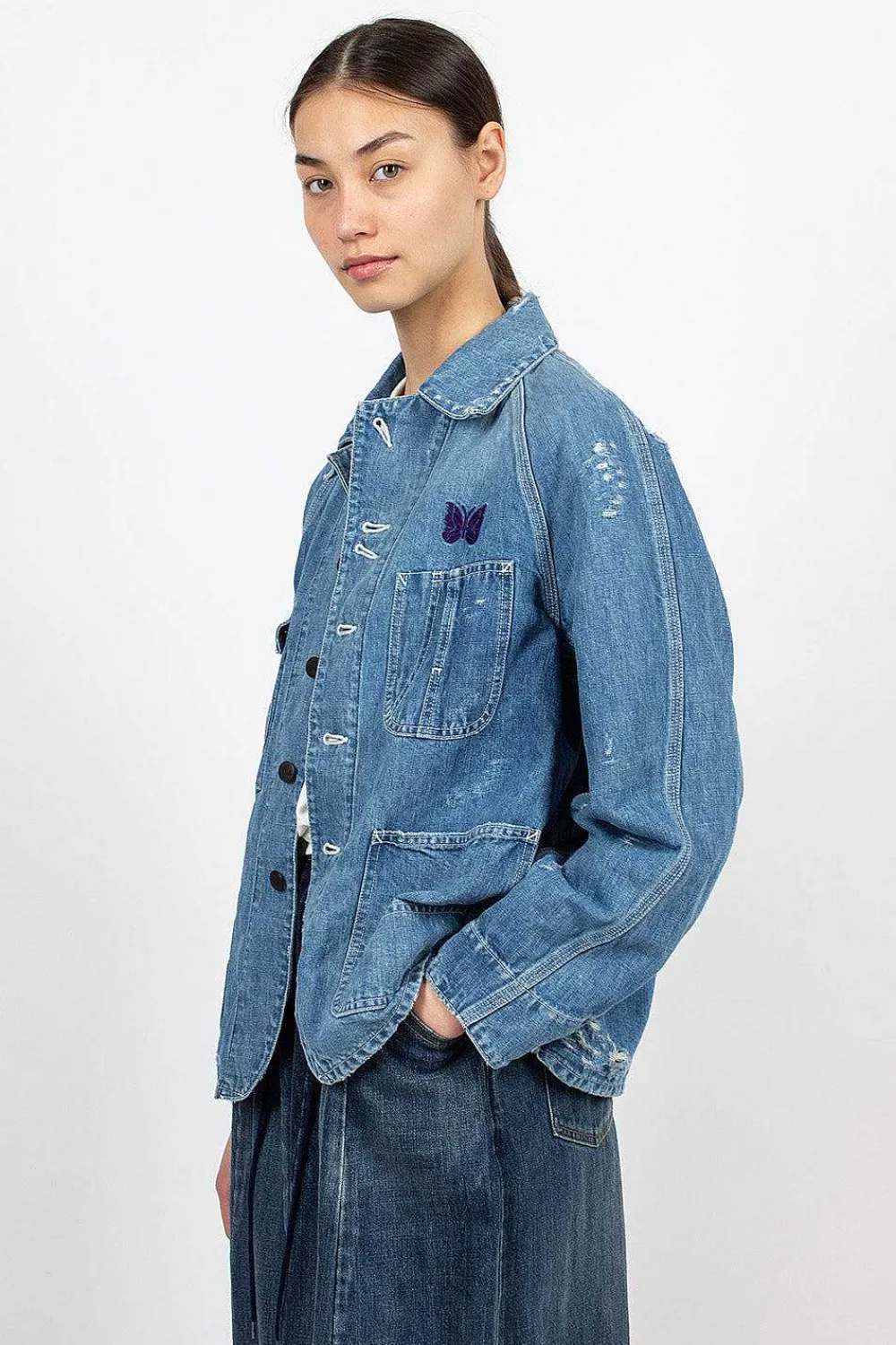 Needles 10Oz Coverall Distressed Denim| Outerwear