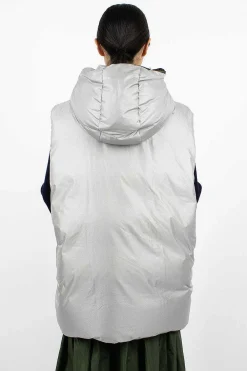 Sofie D'Hoore Ozark Reversible Gilet Silver/Khaki| Outerwear