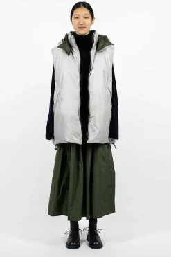 Sofie D'Hoore Ozark Reversible Gilet Silver/Khaki| Outerwear