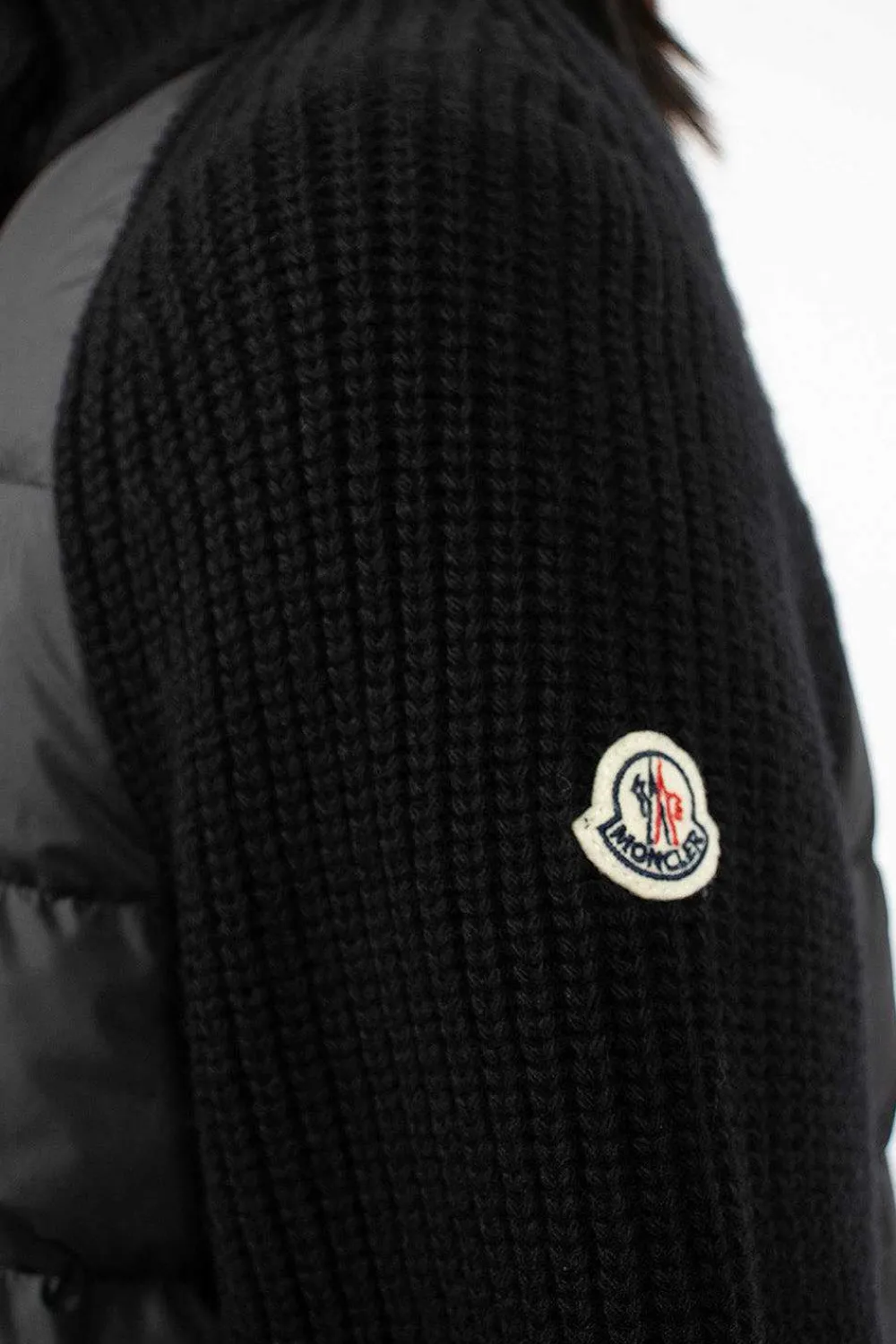 Moncler Padded Long Wool Cardigan| Knitwear