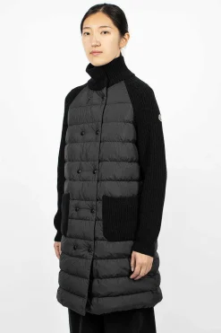 Moncler Padded Long Wool Cardigan| Knitwear