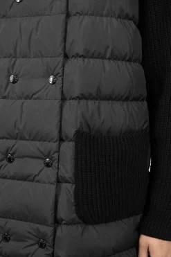 Moncler Padded Long Wool Cardigan| Knitwear
