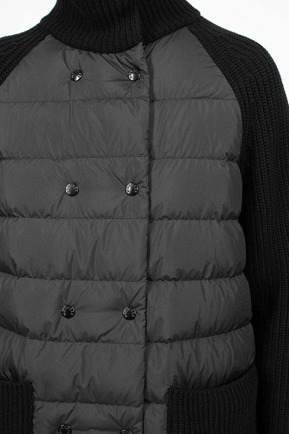Moncler Padded Long Wool Cardigan| Knitwear