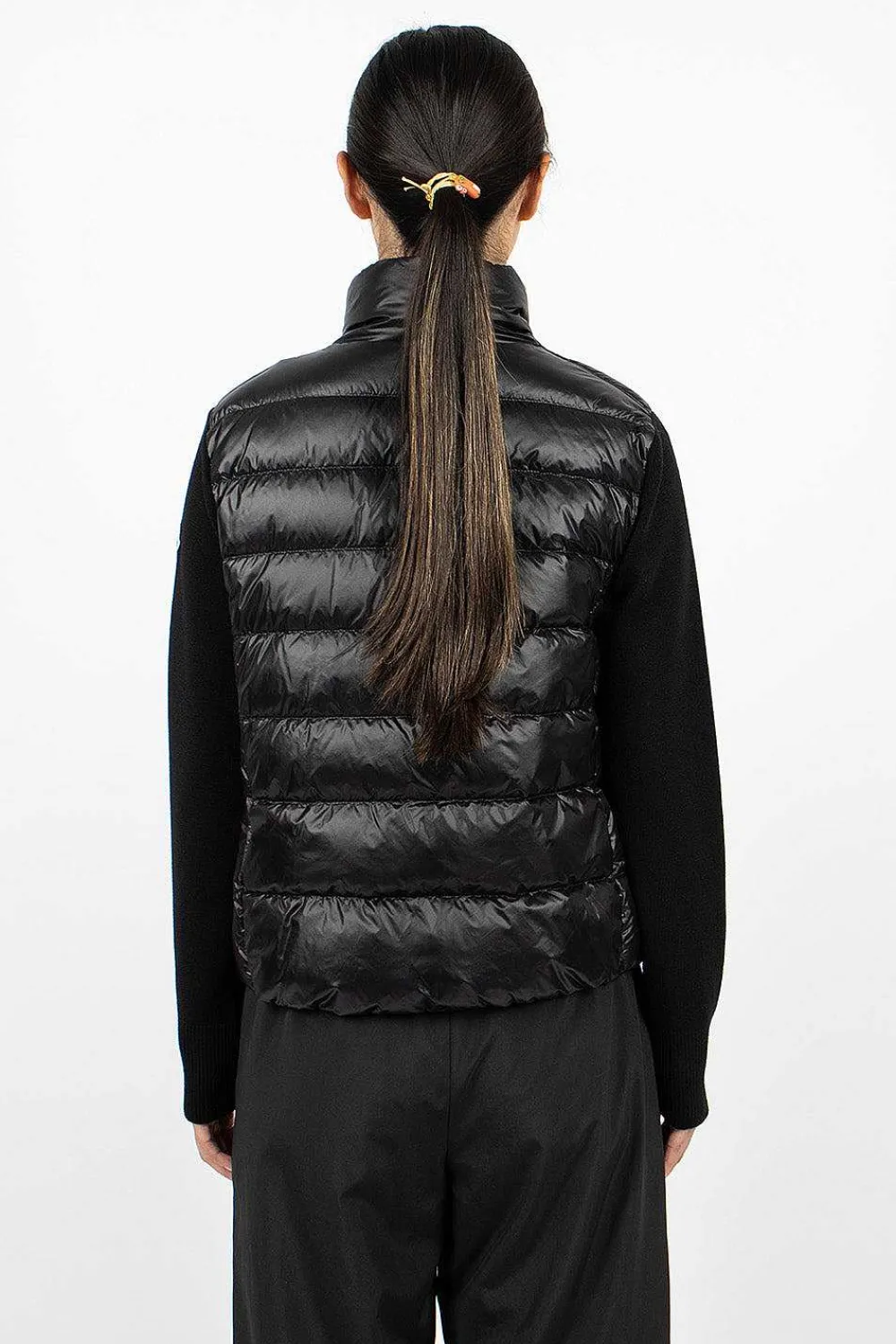 Moncler Padded Wool Cardigan Black| Outerwear