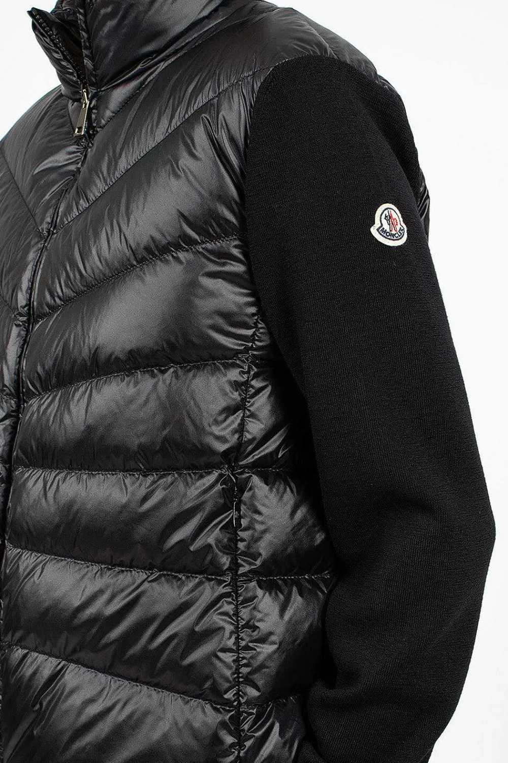 Moncler Padded Wool Cardigan Black| Outerwear
