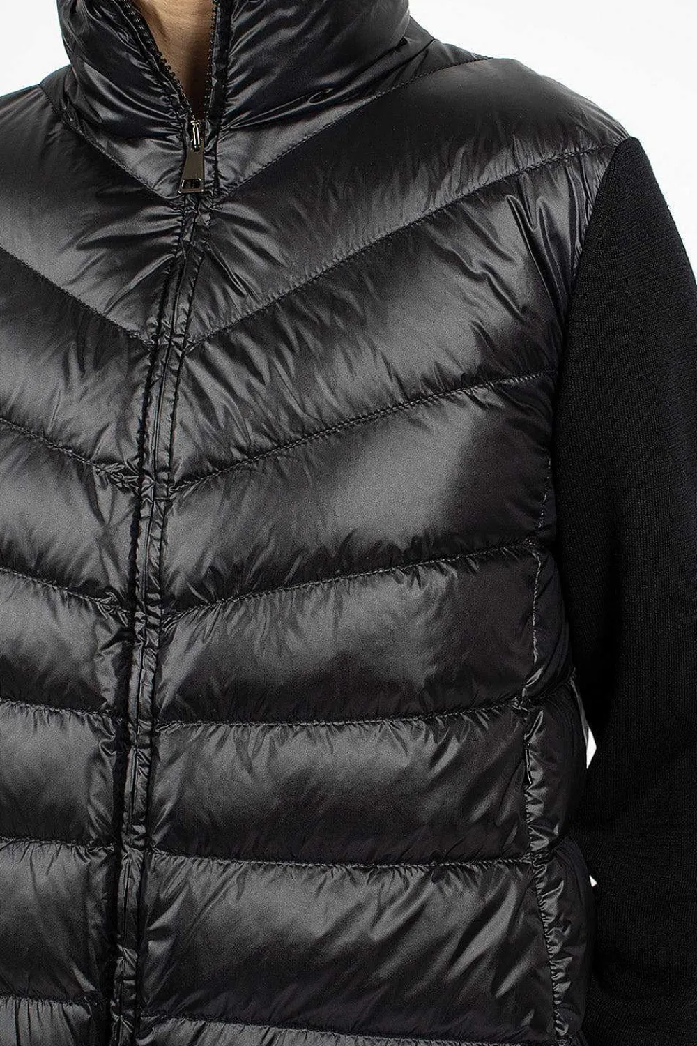 Moncler Padded Wool Cardigan Black| Outerwear