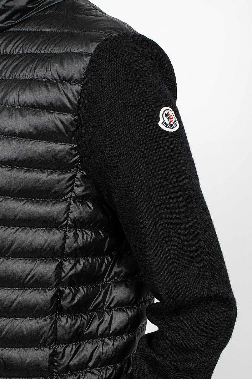 Moncler Padded Wool Cardigan Black| Outerwear