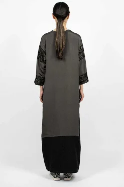 VISVIM Patchwork Dress Silk Black| Dresses