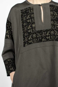 VISVIM Patchwork Dress Silk Black| Dresses