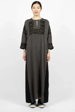 VISVIM Patchwork Dress Silk Black| Dresses