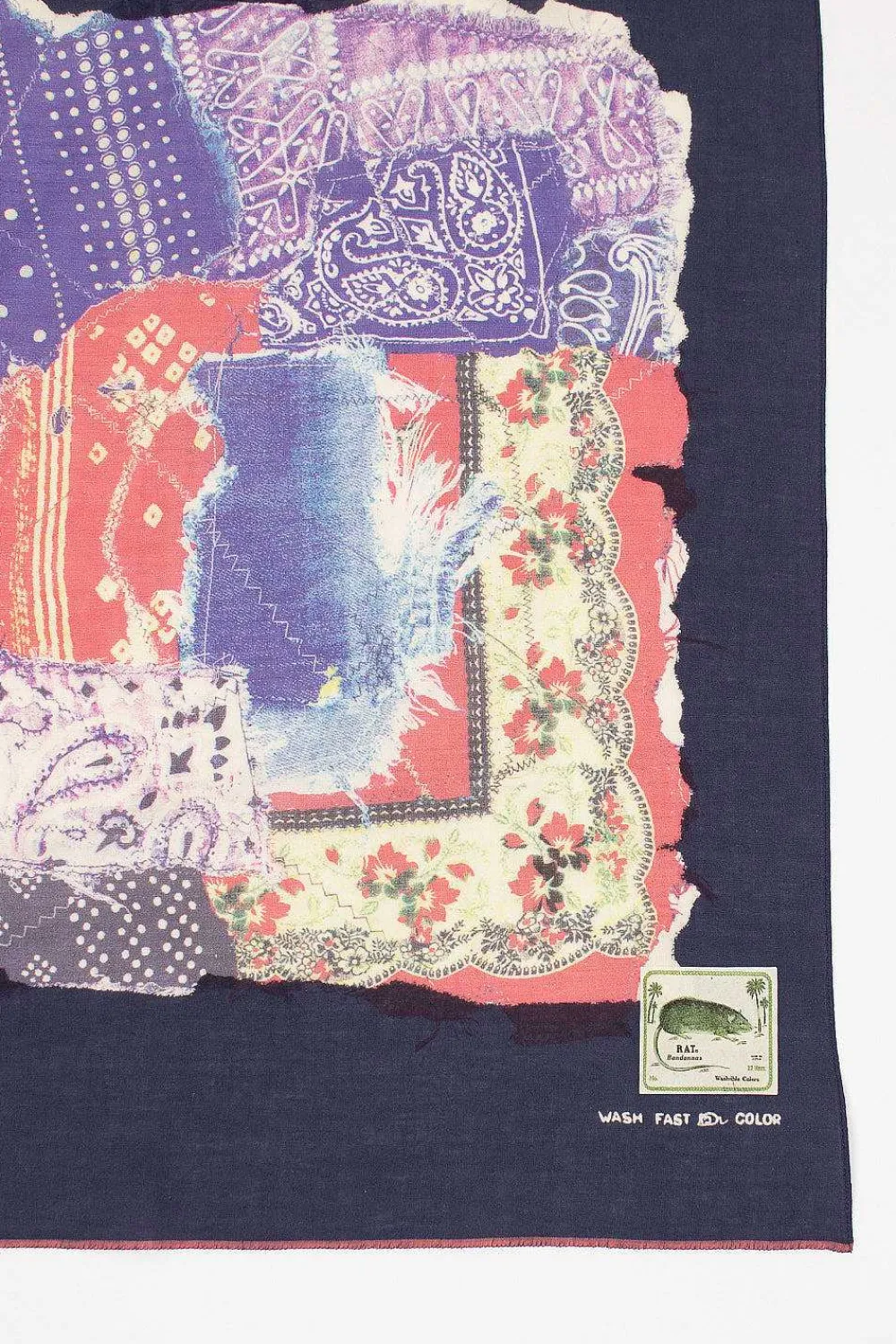 Kapital Patchwork Printed Bandana Navy| Bandanas