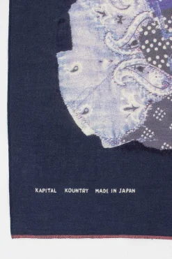 Kapital Patchwork Printed Bandana Navy| Bandanas
