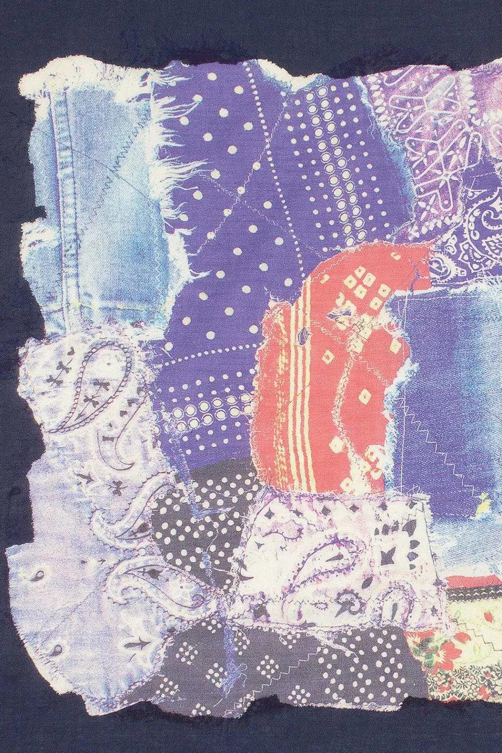 Kapital Patchwork Printed Bandana Navy| Bandanas