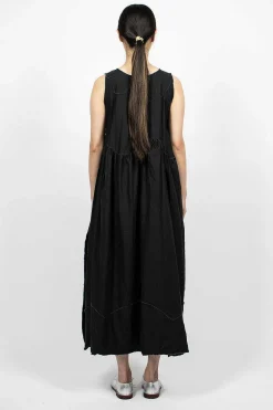 Daniela Gregis Pinafore Raw Cut Dress Black| Dresses