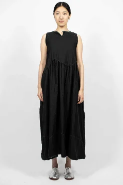 Daniela Gregis Pinafore Raw Cut Dress Black| Dresses