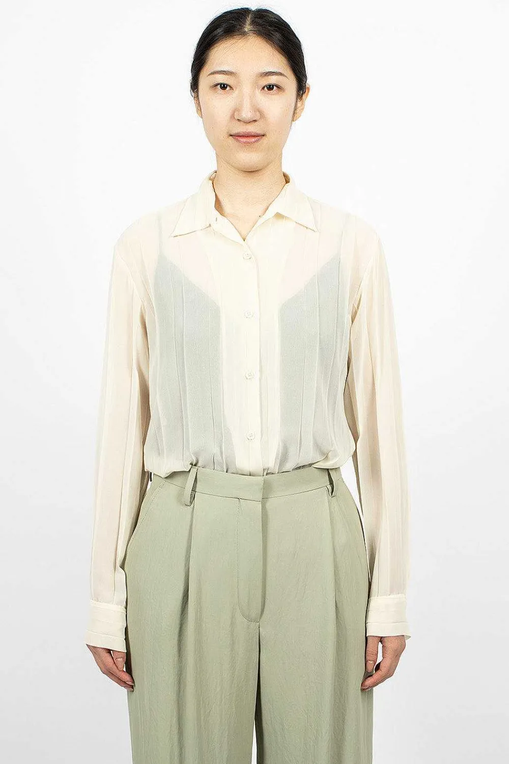 Dries Van Noten Pleats Shirt Off White| Shirts