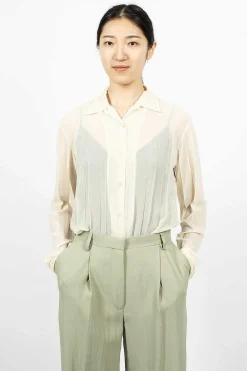 Dries Van Noten Pleats Shirt Off White| Shirts