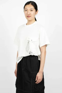 and wander Pocket T Off-White| Tops
