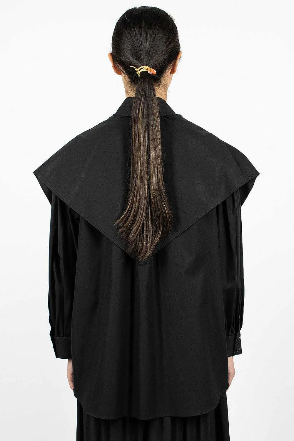 Simone Rocha Point Collar Shirt Black| Shirts