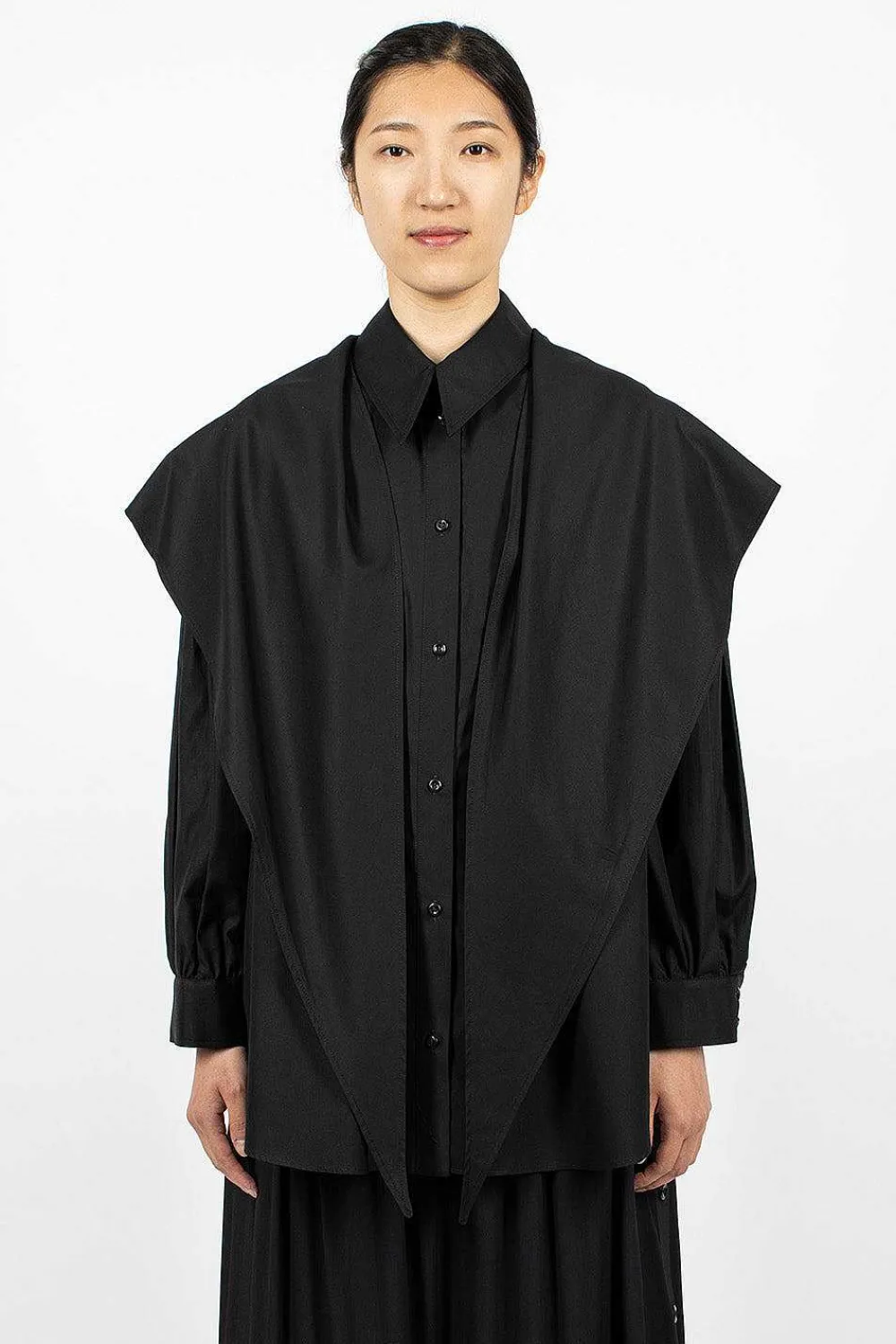 Simone Rocha Point Collar Shirt Black| Shirts