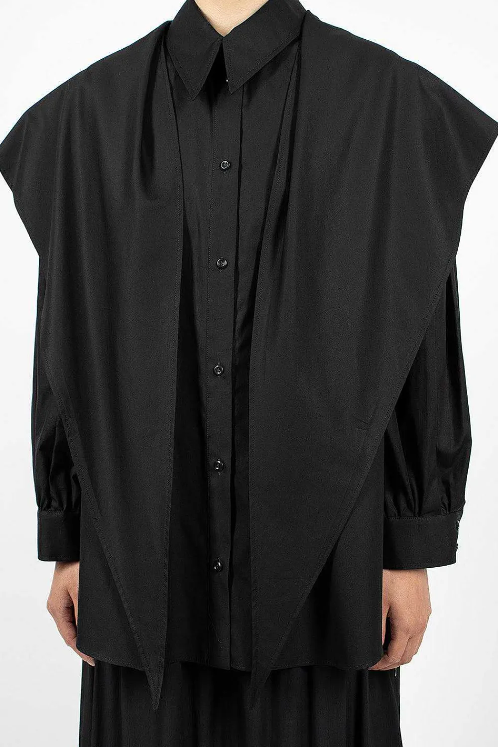 Simone Rocha Point Collar Shirt Black| Shirts
