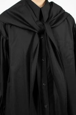 Simone Rocha Point Collar Shirt Black| Shirts