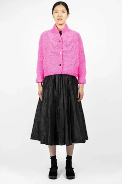Daniela Gregis Pomegranate Bomber Knit Neon Fuchsia| Knitwear