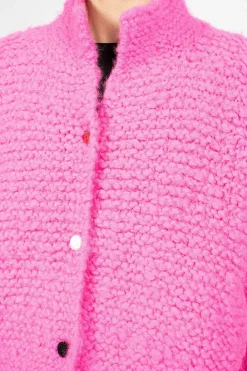 Daniela Gregis Pomegranate Bomber Knit Neon Fuchsia| Knitwear