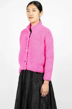 Daniela Gregis Pomegranate Bomber Knit Neon Fuchsia| Knitwear