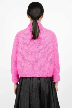 Daniela Gregis Pomegranate Bomber Knit Neon Fuchsia| Knitwear