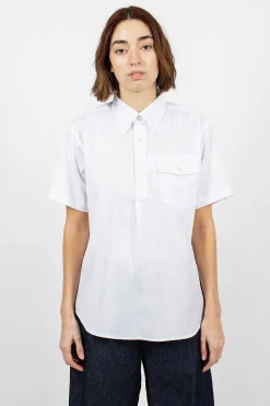 Engineered Garments FWK Popover Bd Shirt Dobby Check White| Shirts