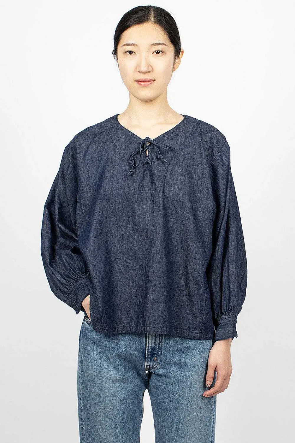 OrSlow Pullover Laced Shirt One Wash| Shirts