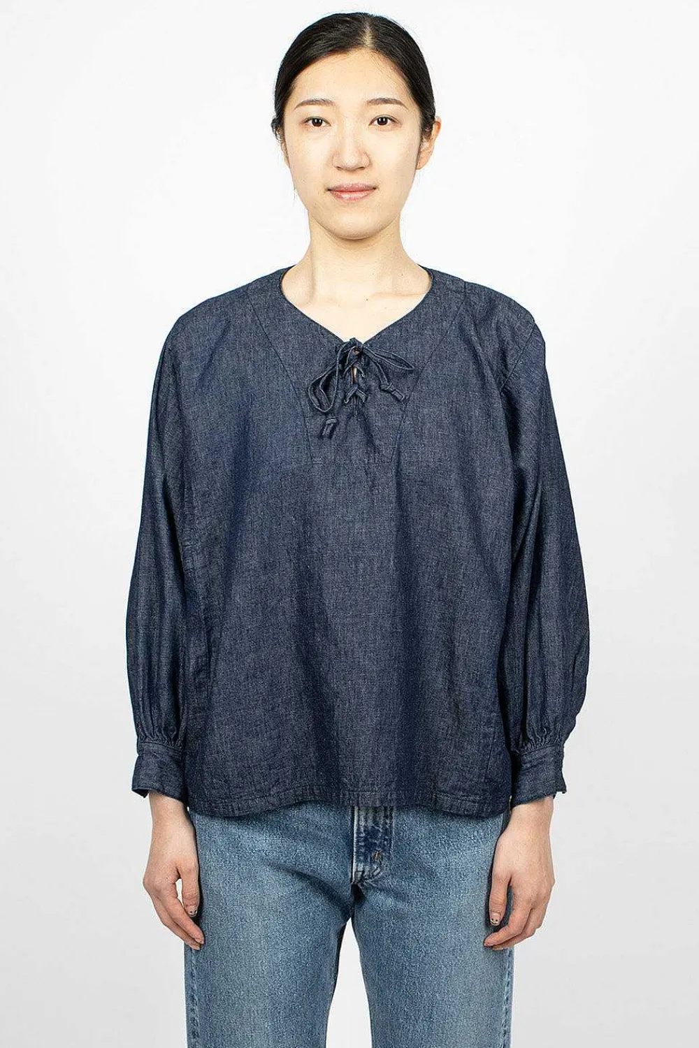 OrSlow Pullover Laced Shirt One Wash| Shirts