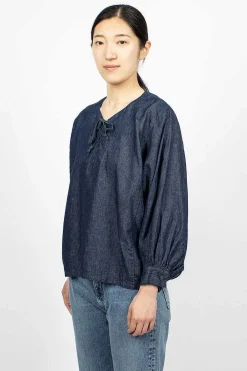 OrSlow Pullover Laced Shirt One Wash| Tops