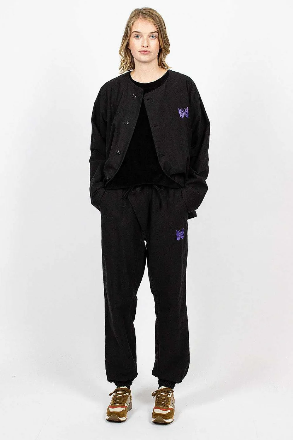 Needles Pyjama Set Black Flannel| Trousers