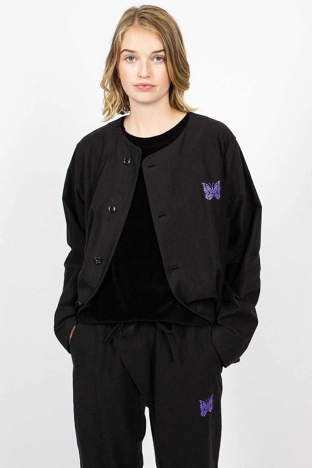 Needles Pyjama Set Black Flannel| Trousers