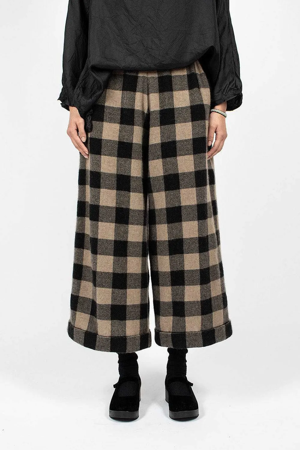 Daniela Gregis Pyjama Trouser Check Brown/Black| Trousers