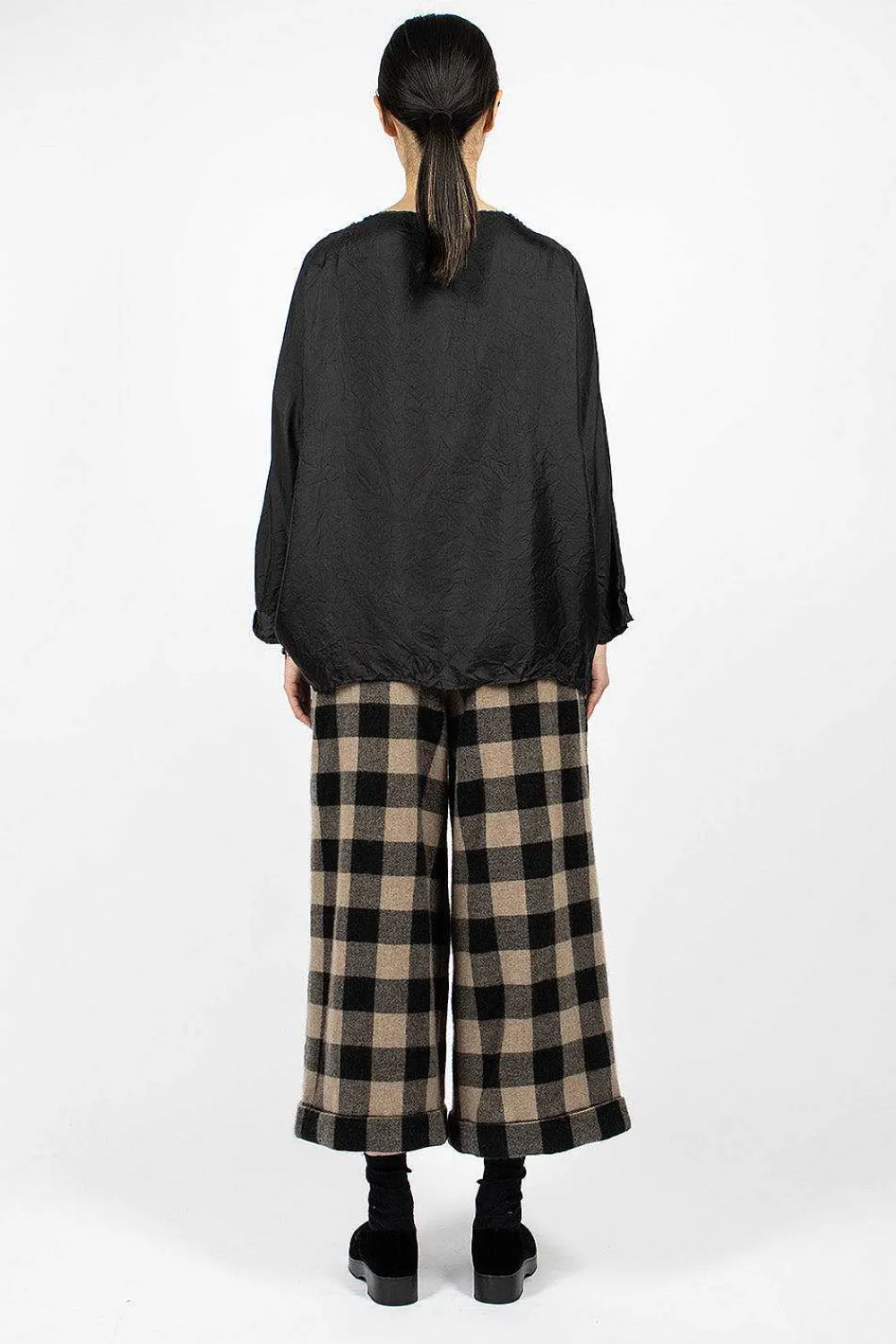 Daniela Gregis Pyjama Trouser Check Brown/Black| Trousers