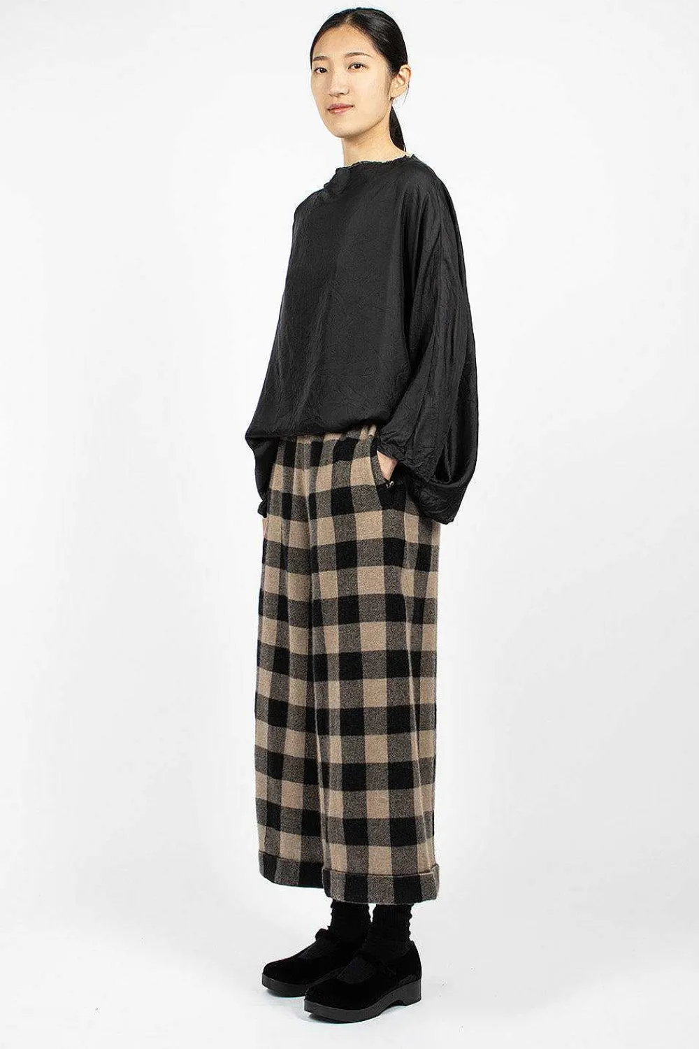 Daniela Gregis Pyjama Trouser Check Brown/Black| Trousers