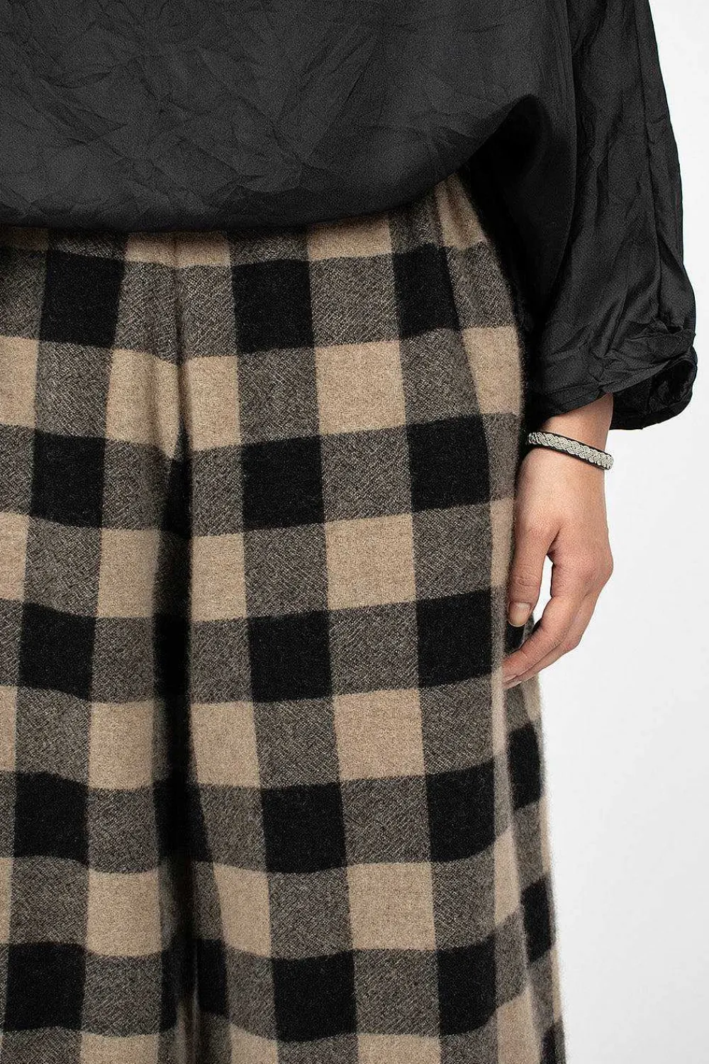 Daniela Gregis Pyjama Trouser Check Brown/Black| Trousers