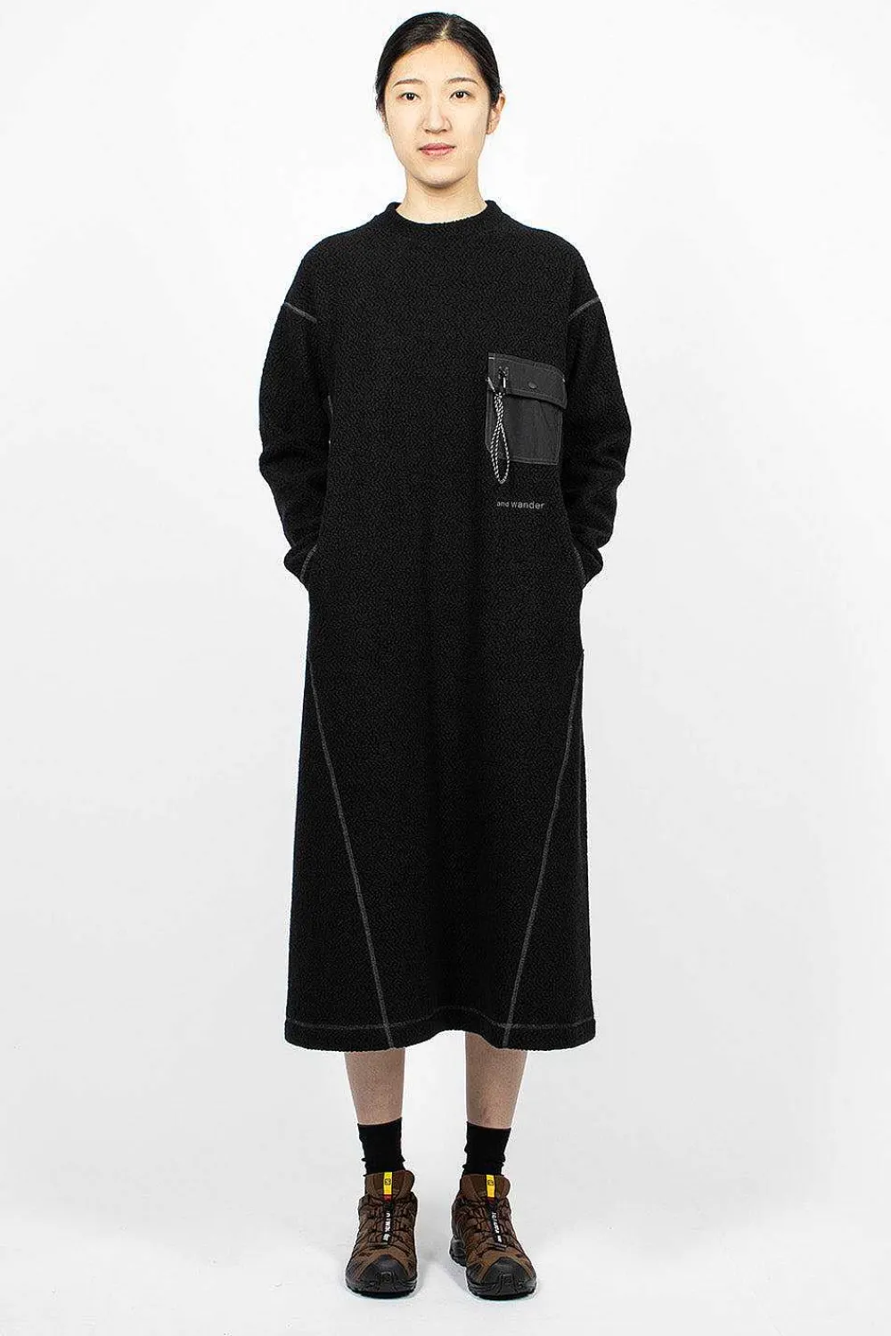 and wander Re Wool Jq Dress Black| Dresses