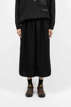 and wander Re Wool Tweed Skirt Black| Skirts
